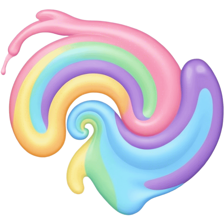 melted pastel swirly rainbow background  emoji