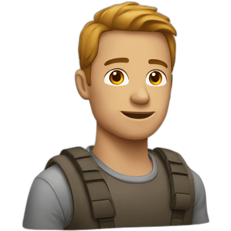 homme lève bras profil emoji