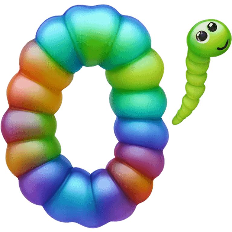 Gummy worm emoji