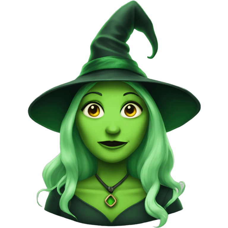 Green witch from wicked emoji