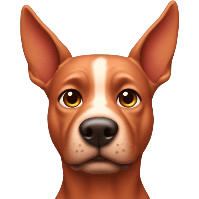 solid red dog with pointed ears emoji