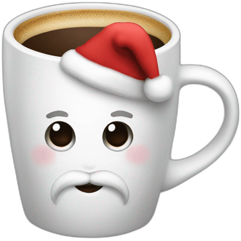 Santa coffee cup emoji