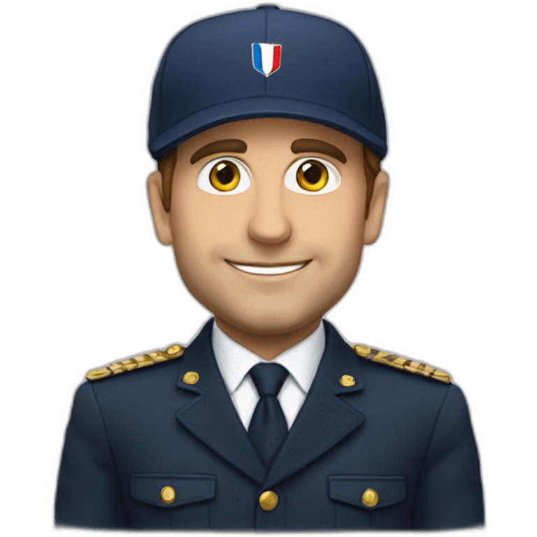 macron avec la casquette à lenver emoji