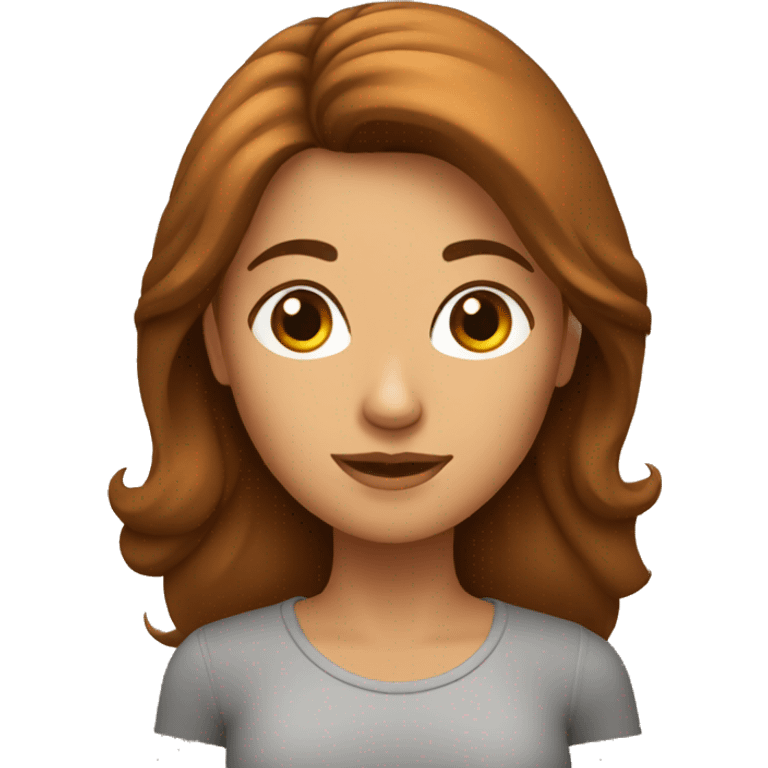 Una mujer enfadada con pelo marron  emoji