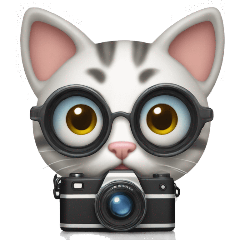 kitty with camera emoji