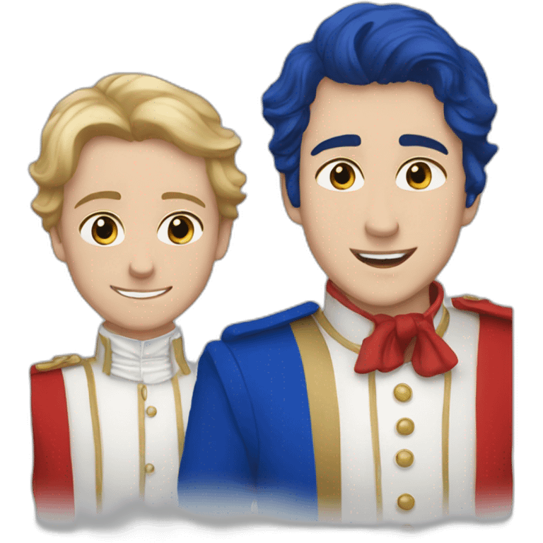 Henry and Alex  red white and royal blue emoji