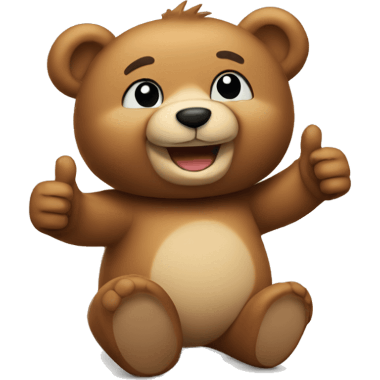 teddy bear giving a thumbs up emoji