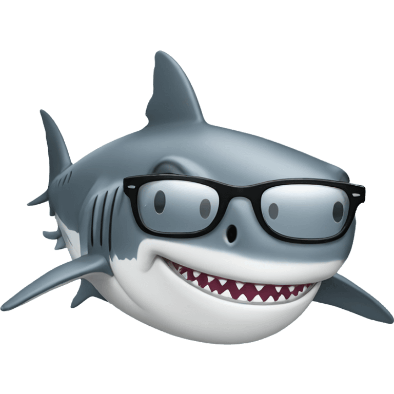 Shark With Glasses emoji