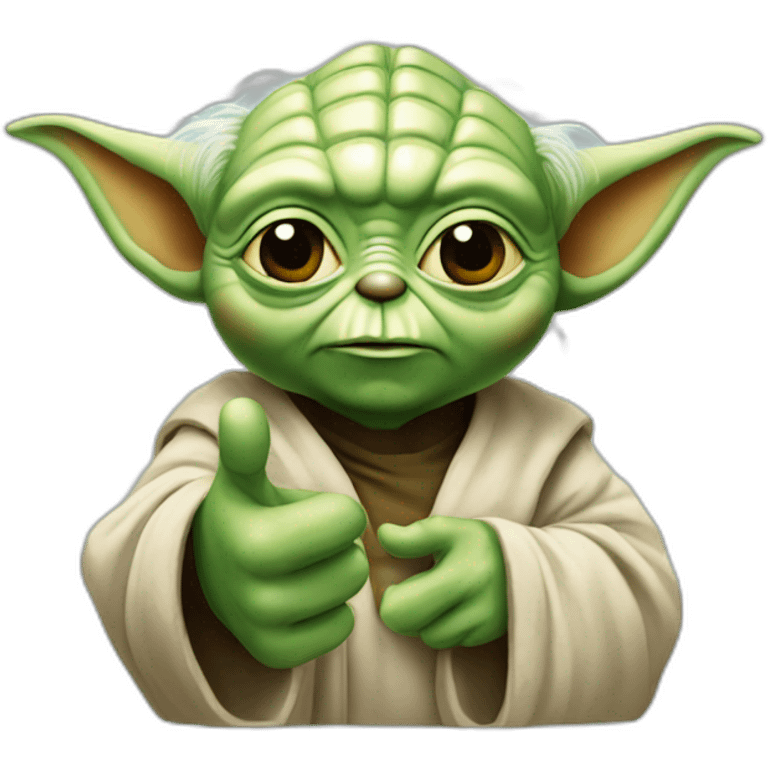 Yoda head thumbs up emoji