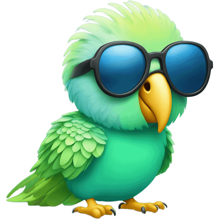 Parakeet wearing sunglasses  emoji