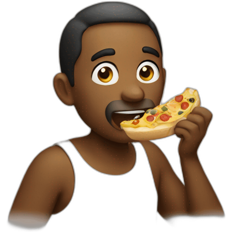 Men eating emoji