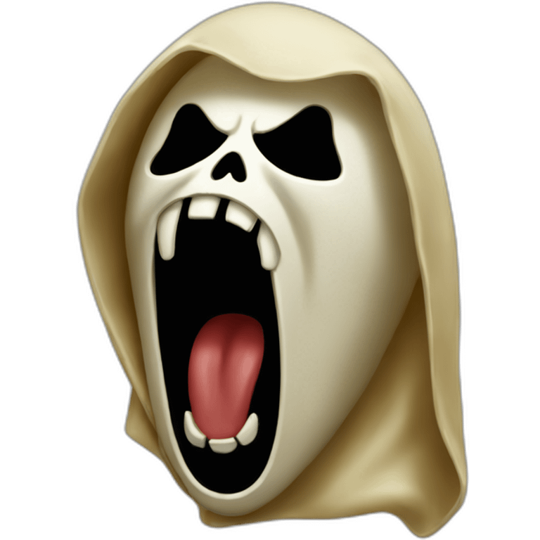 Ghostface scream. emoji