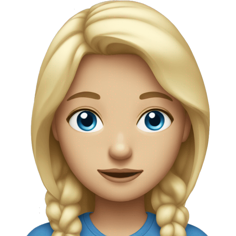 Blonde girl with blue eyes  emoji