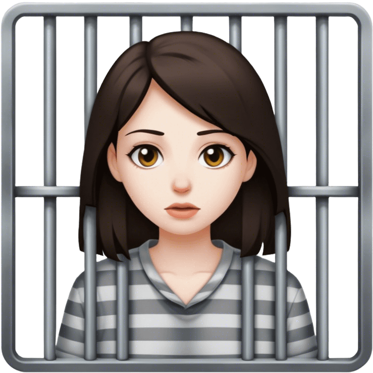 Brunette in jail emoji