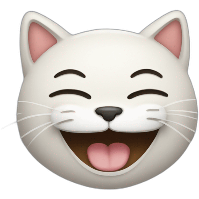 Laughing cat with tears  emoji