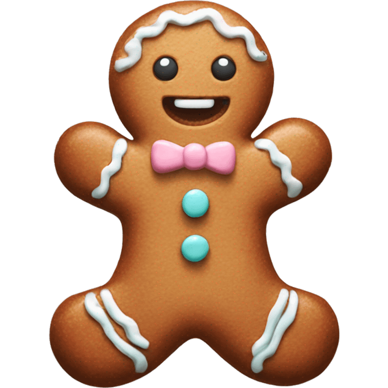 Pastel gingerbread man emoji