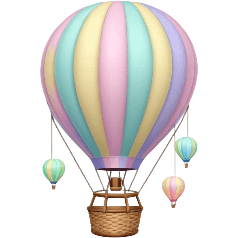 pastel hot air balloon  emoji