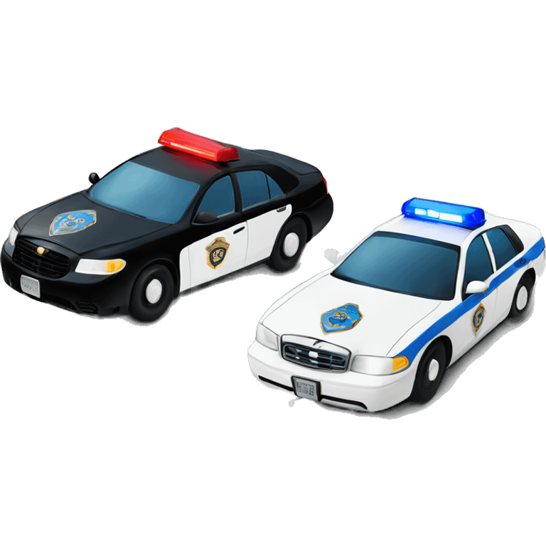 2 Cop cars side by side  emoji