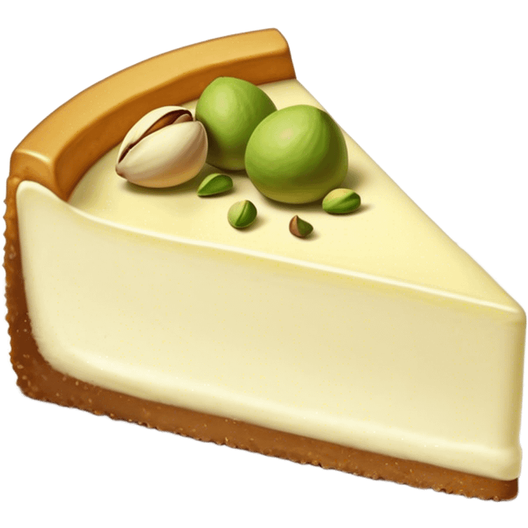 cheesecake with pistachio  emoji