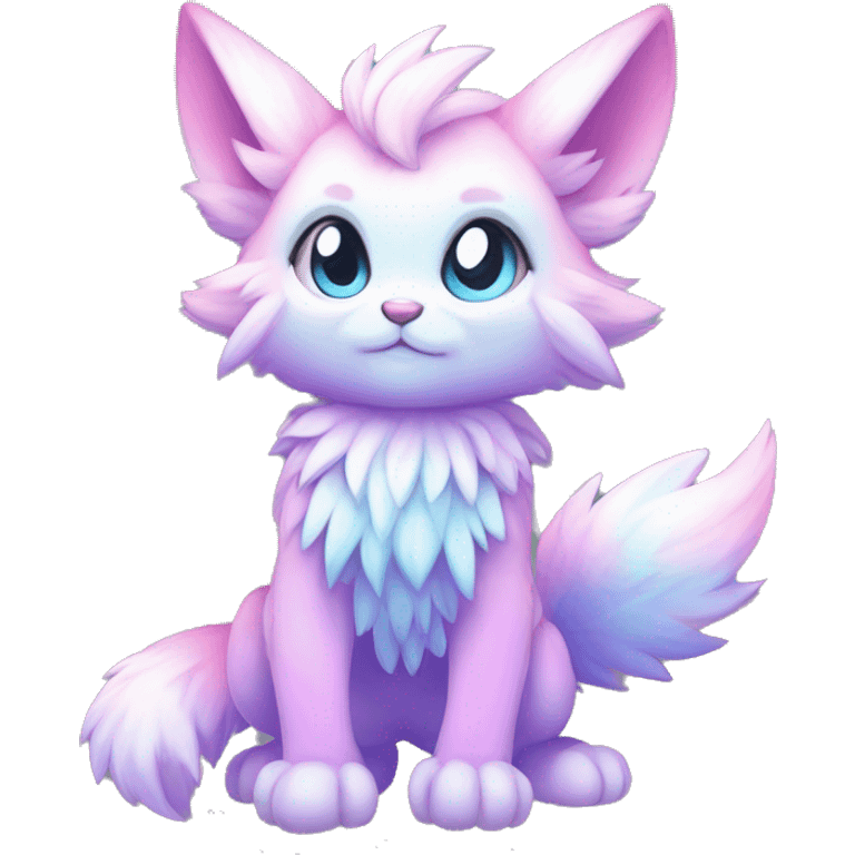 Anthro-Pastel-Gradient-Fantasy-Fur-Sona-Chibi-Shiny-Fakémon full body emoji