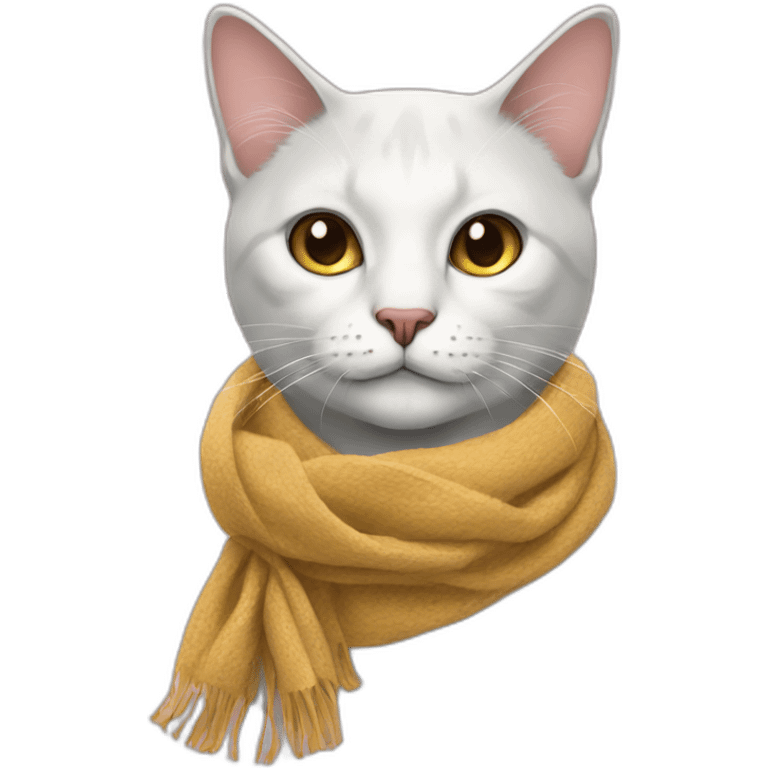 Fashion Cat in fashion scarf emoji