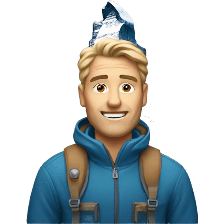 man with matterhorn mountain emoji