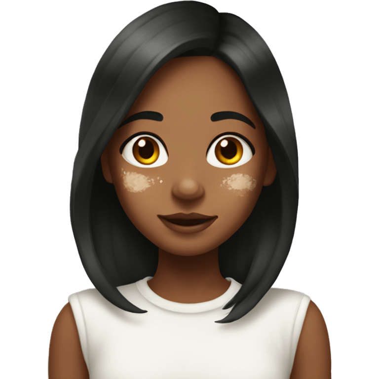 Girl with vitiligo emoji