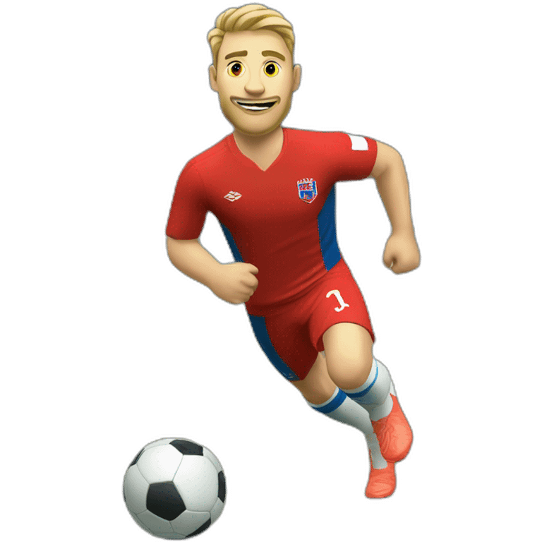 Norwegian-footballer-with-world-cup emoji