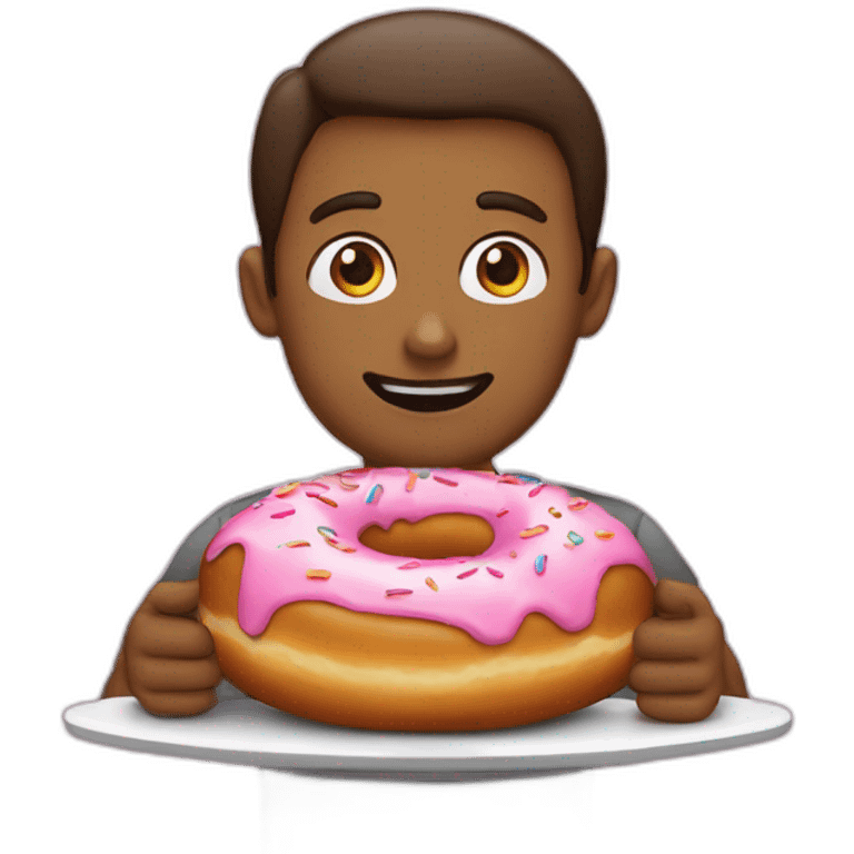 Jouer qui mange un donut emoji