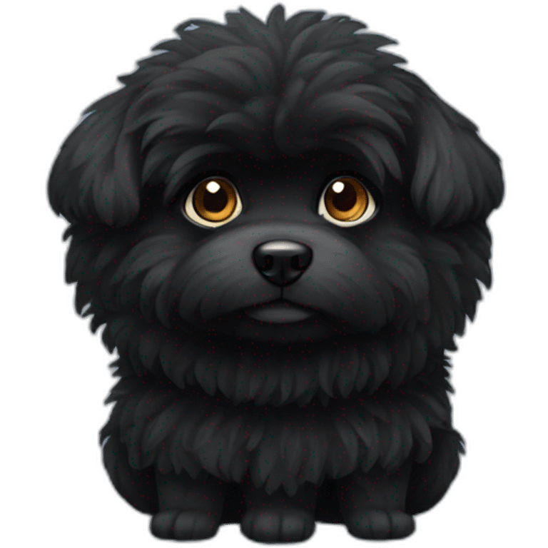 black-fluffy-dog emoji