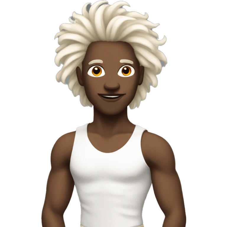 White contemporary dancer with brute hair emoji