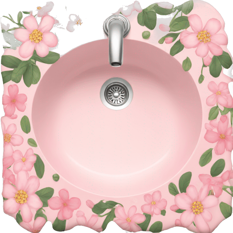 Light pink floral sink emoji