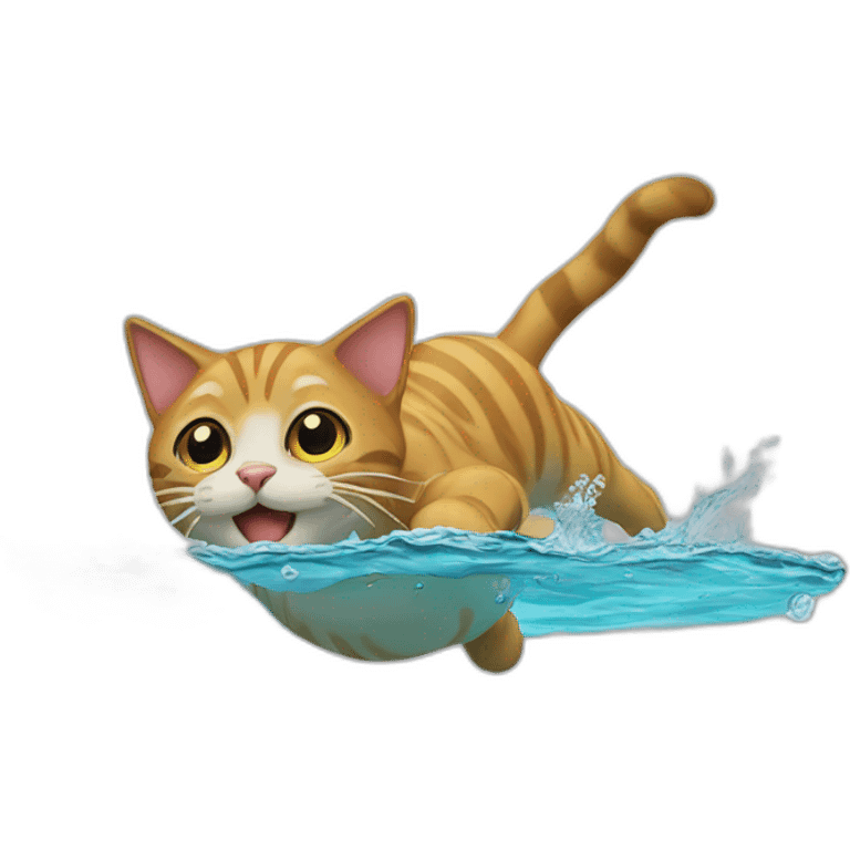 Diving cat emoji