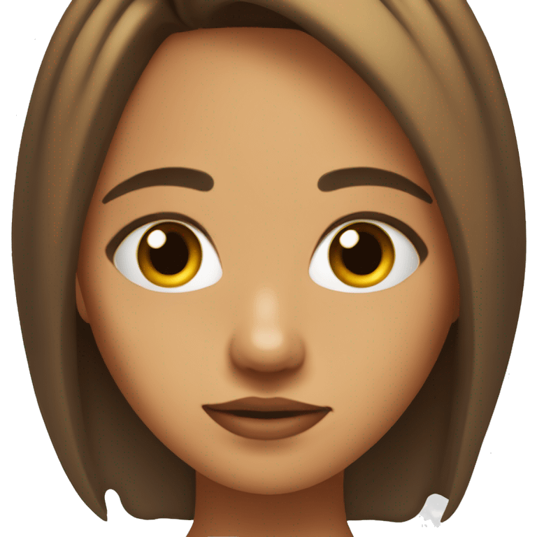 chica morocha con ojos marrones emoji