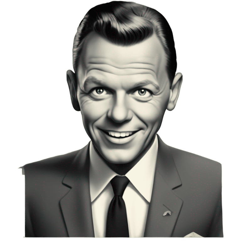 1960s style sinatra with money and money in eyeballs emoji