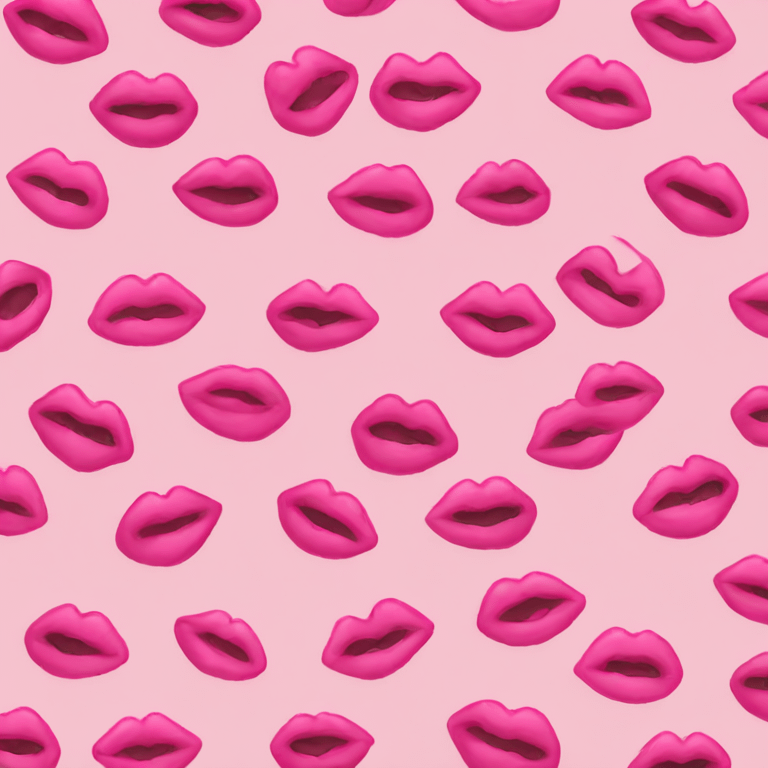 pink kiss print emoji