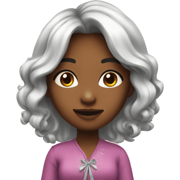 New year girl cute  emoji