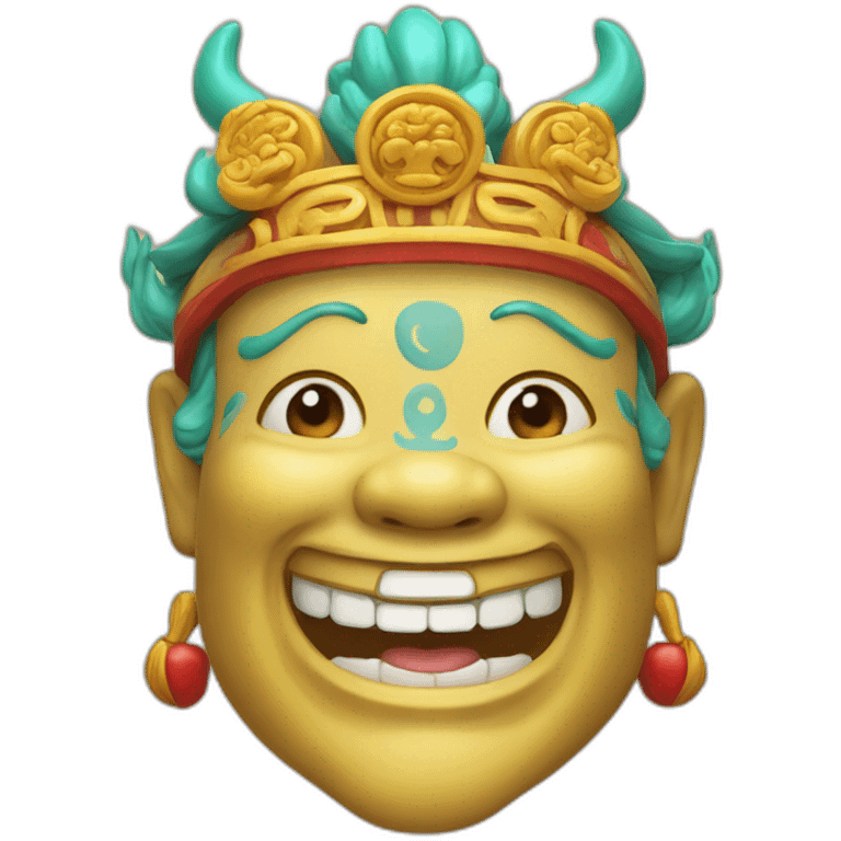 Smiling realistic enchanting chinese god of Fortune emoji