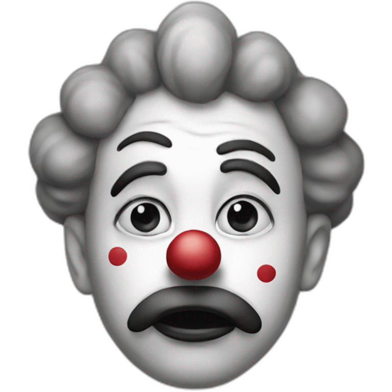 sad clown bw emoji