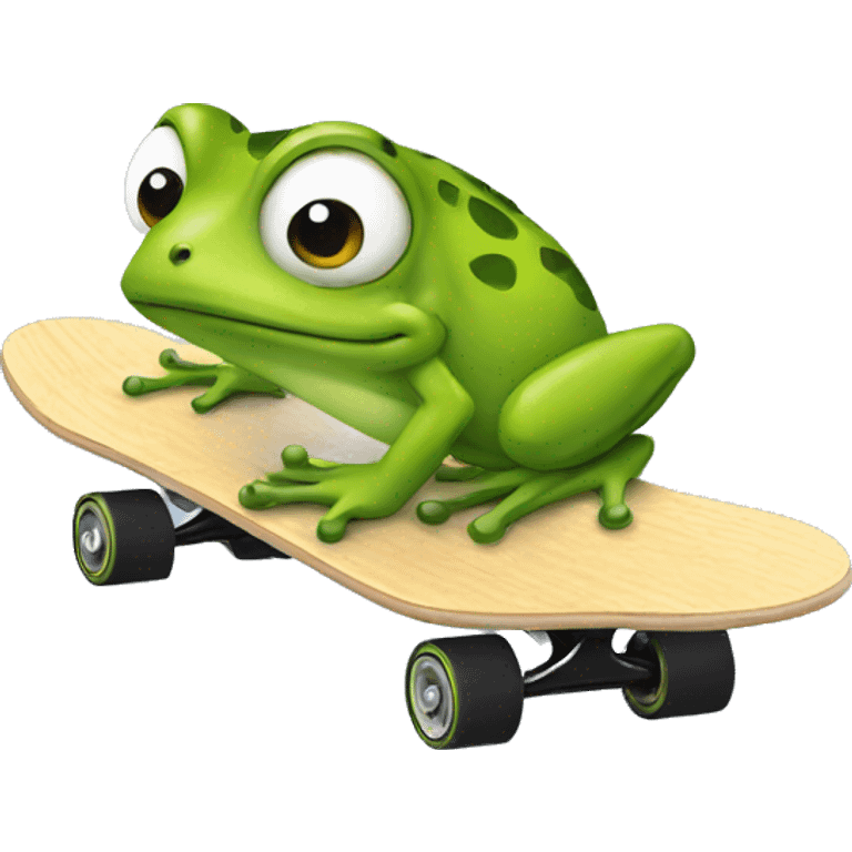 frog skateboard emoji