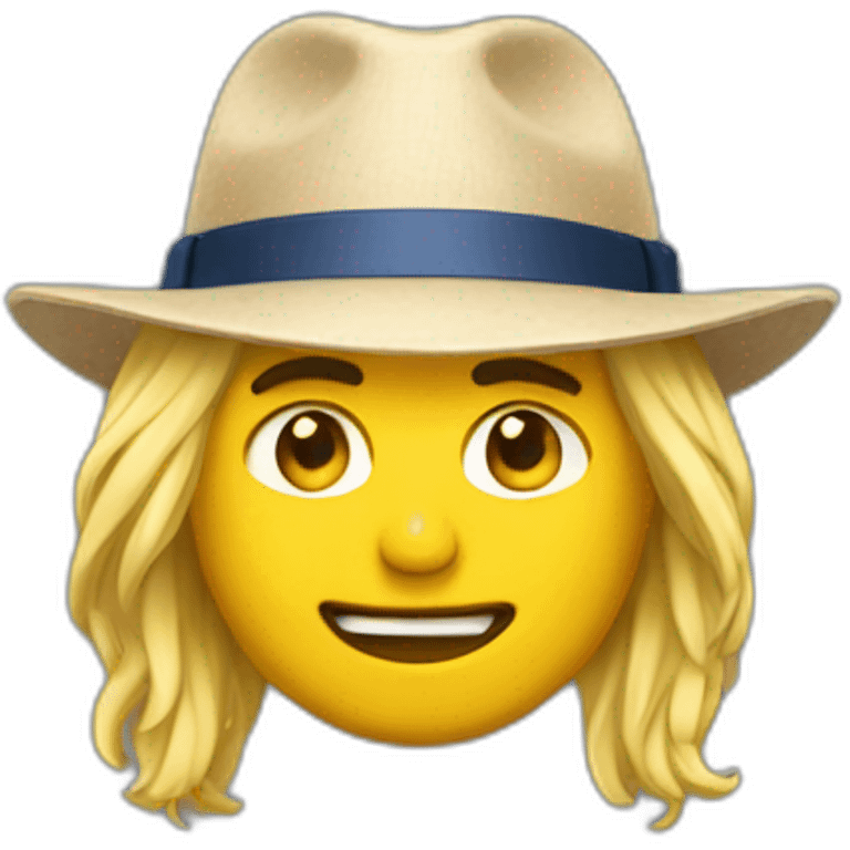 blond man with ricard hat emoji