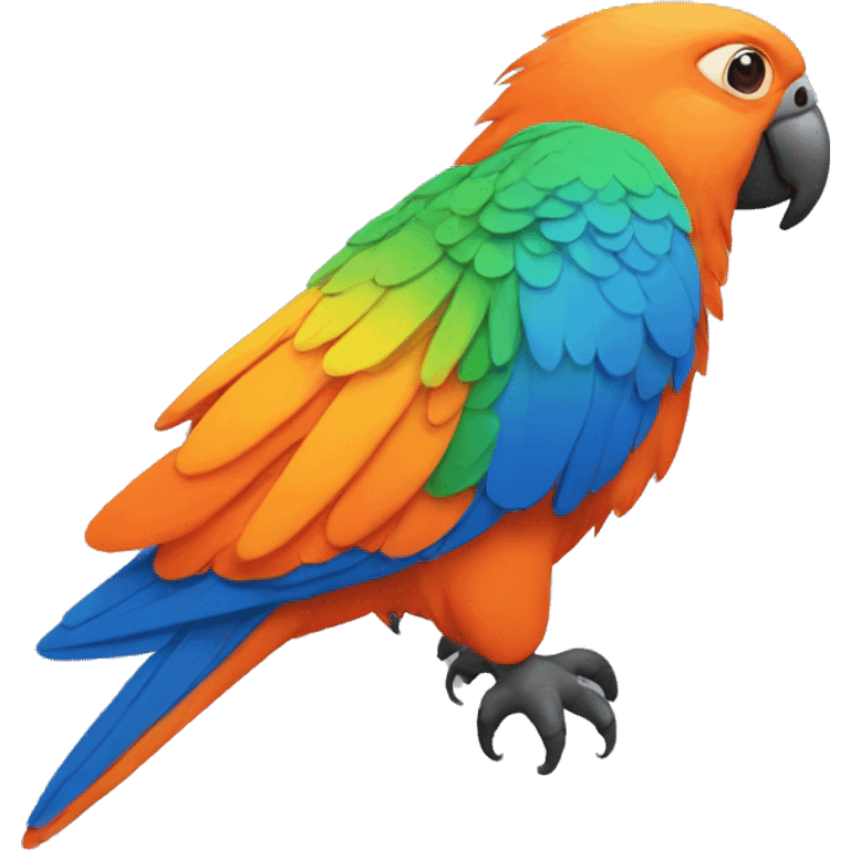 Full Orange parrot emoji