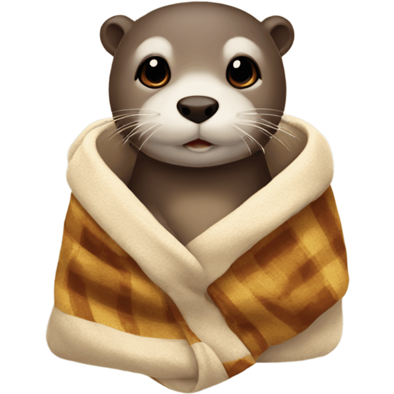 Otter wearing Blanket  emoji