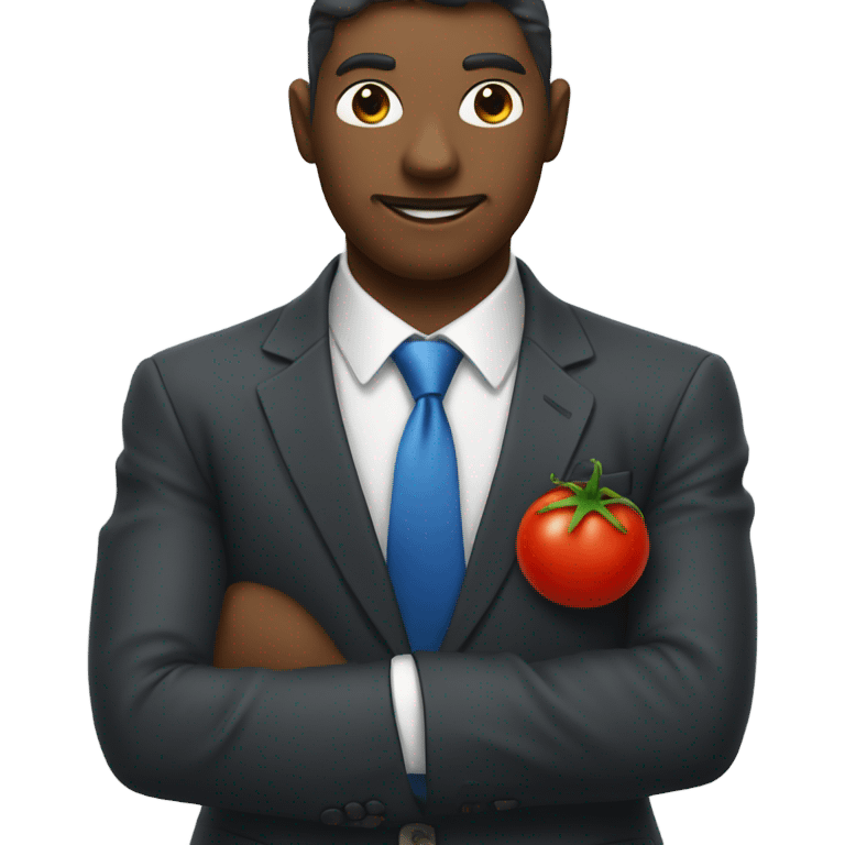 Tomatoes in a suit emoji