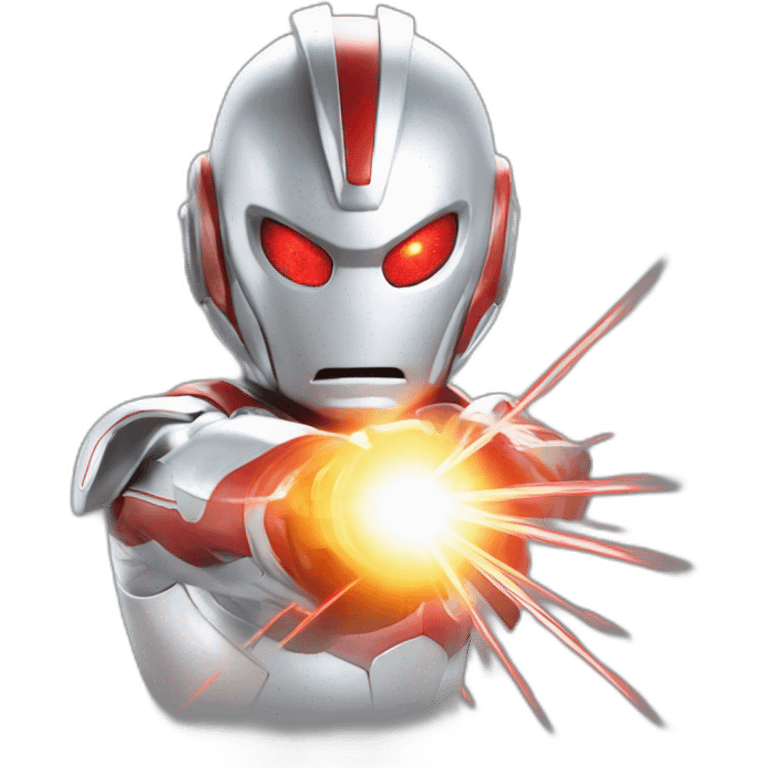 Ultraman fires a laser beam emoji