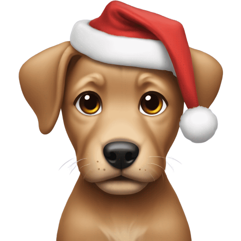 Christmas puppy emoji