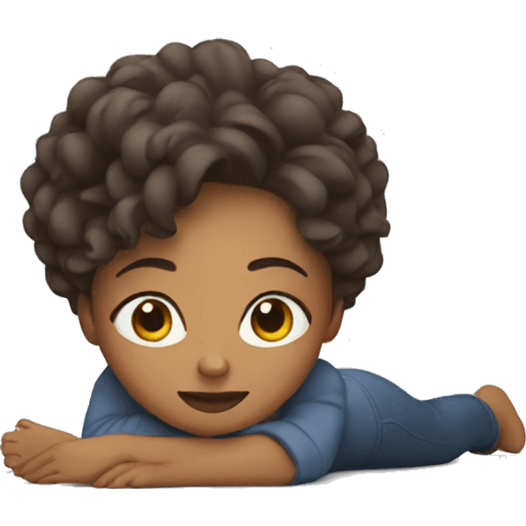 Woman lying on the ground emoji