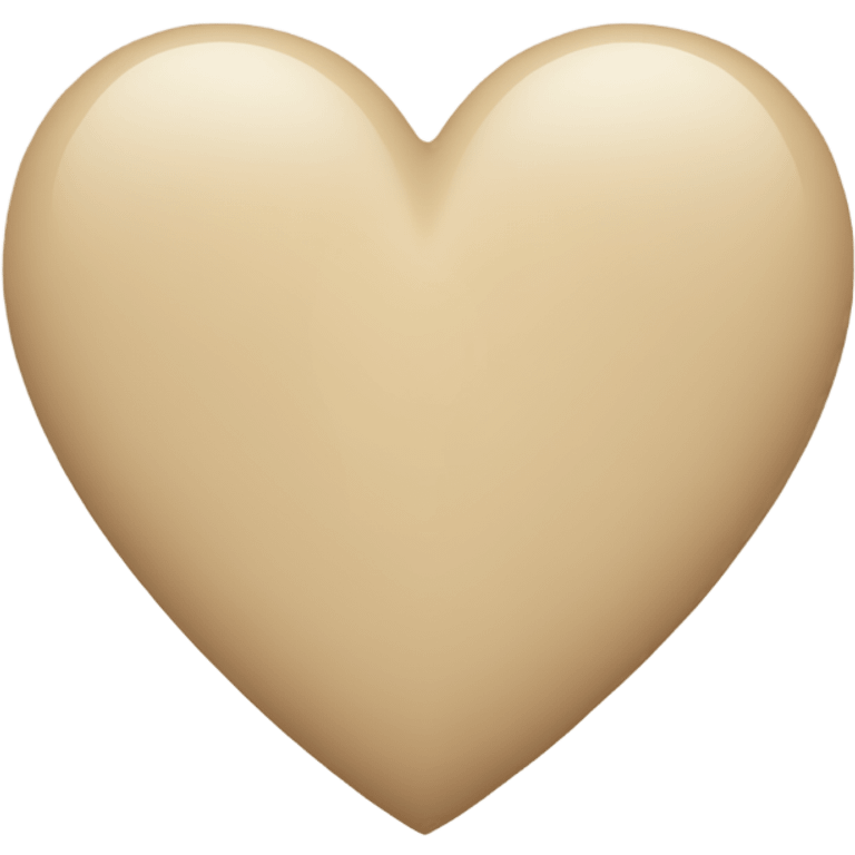 Beige colour heart  emoji