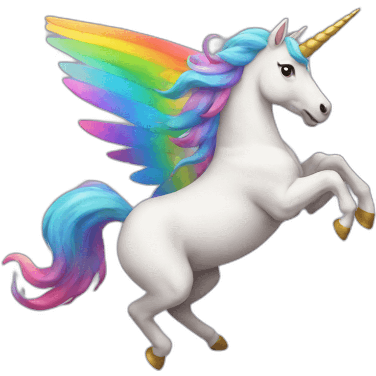 Flaying-rainbow-unicorn emoji