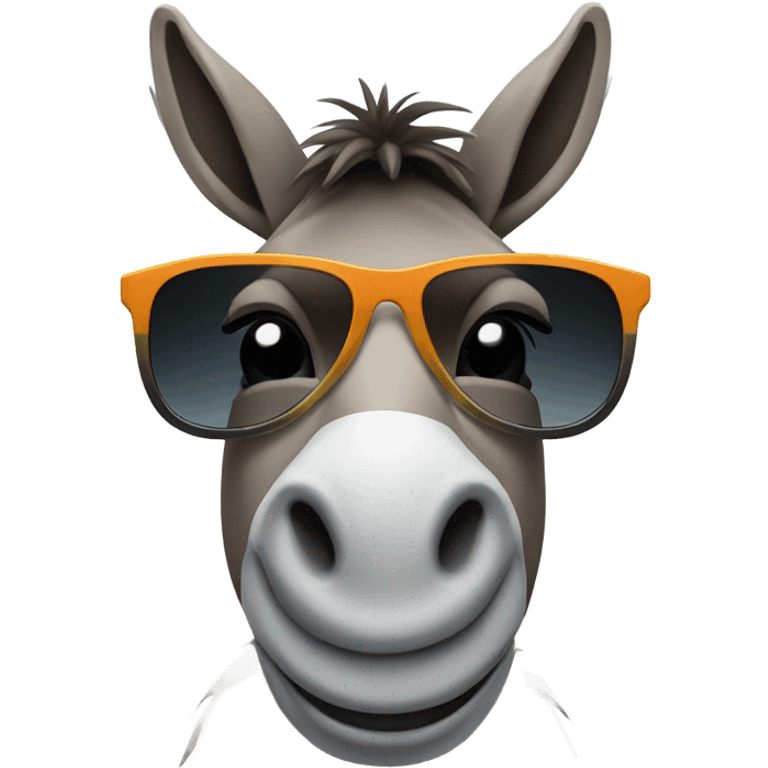 Donkey with sunglasses emoji